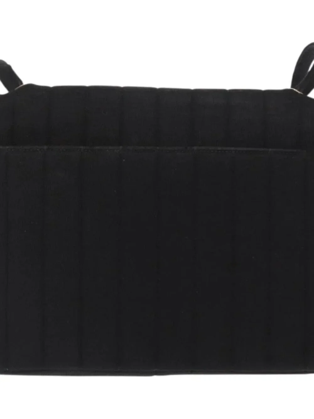 CHANEL Mademoiselle Shoulder Bag Cotton Black Gold CC Auth bs31506